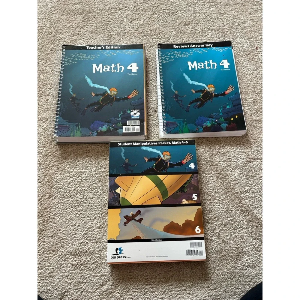 BJU Press Math Gr. 4‎ Teacher Ed. CD, Student Manipulative, Answer Key 3rd ed